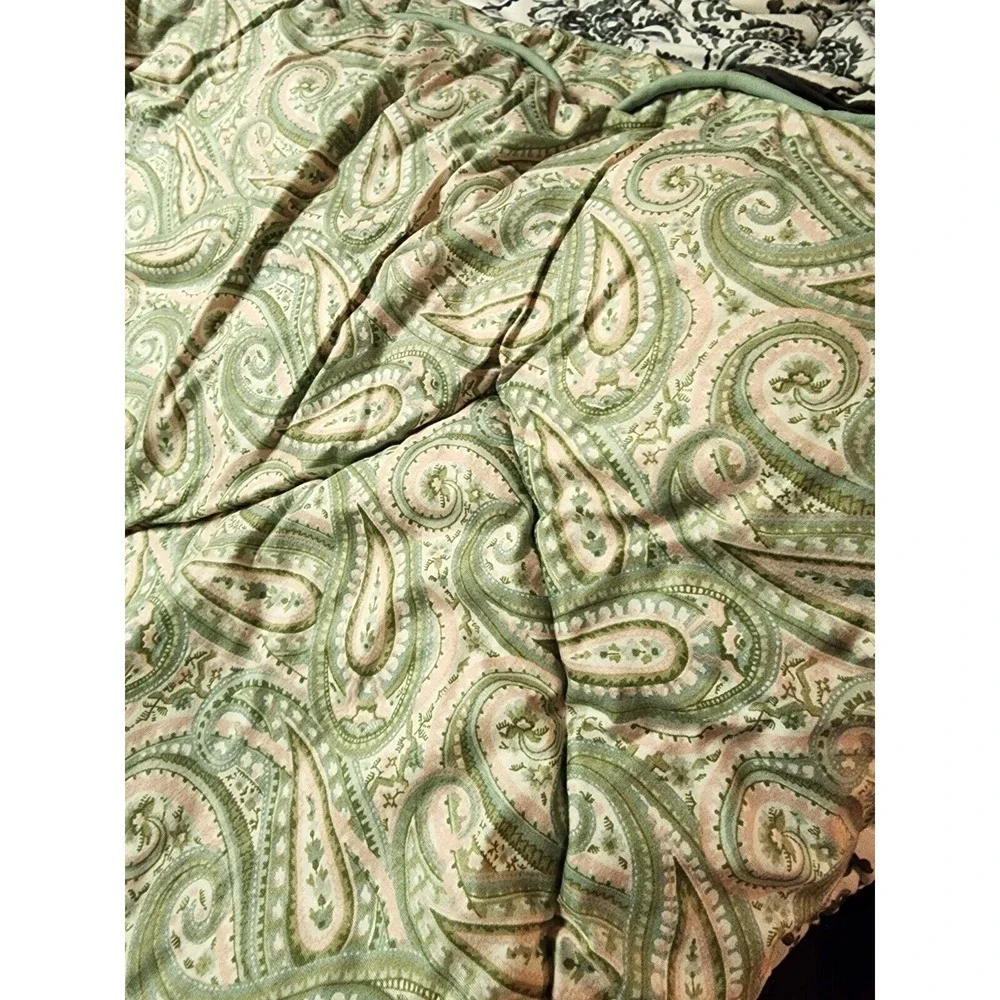 Vintage Laura Ashley Cottage Rose Paisley Twin Comforter Shams Bedskirt‎